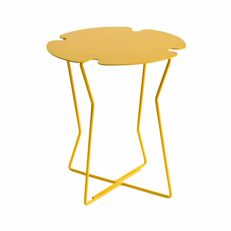 Tavolino da Salotto per Esterno in Metallo Colorato di Design Moderno - Kathrin Viadurini