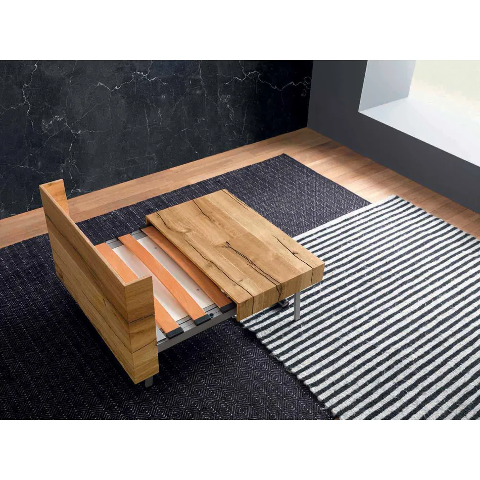 Tavolino da Salotto Trasformabile in Legno Massiccio Made in Italy - Trabucco Viadurini