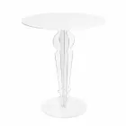 Tavolino design classico, in cristallo acrilico H 64cm, Cles   Viadurini
