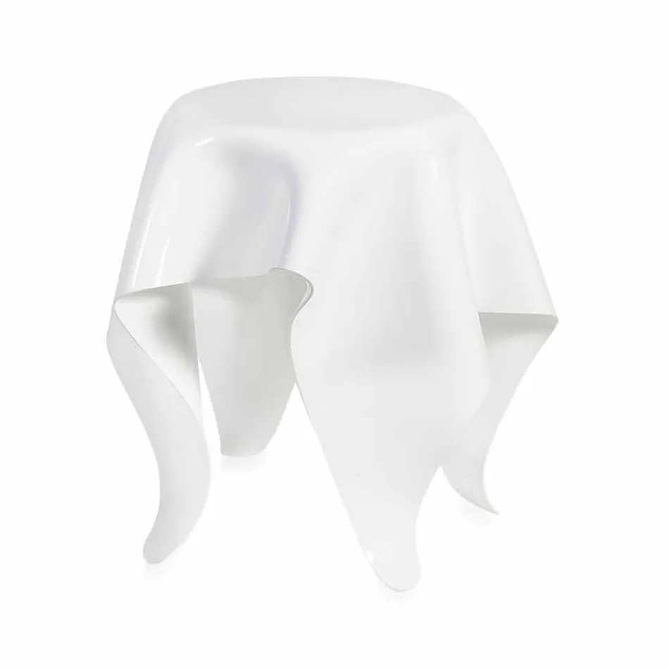 Tavolino design moderno in plexiglass bianco Otto, made in Italy Viadurini