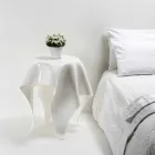 Tavolino design moderno in plexiglass bianco Otto, made in Italy Viadurini