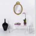 Tavolino design moderno in plexiglass trasparente drappeggiato Asia