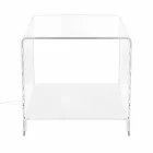 Tavolino di design in plexiglass con luce led made in Italy, Chiusi Viadurini