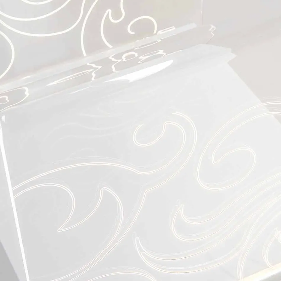 Tavolino di design in plexiglass con luce led made in Italy, Chiusi Viadurini