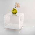 Tavolino di design in plexiglass con luce led made in Italy, Chiusi