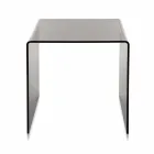 Tavolino fumé design moderno 50x50cm Terry Big, made in Italy Viadurini