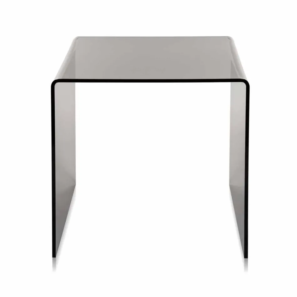 Tavolino fumé design moderno 50x50cm Terry Big, made in Italy Viadurini