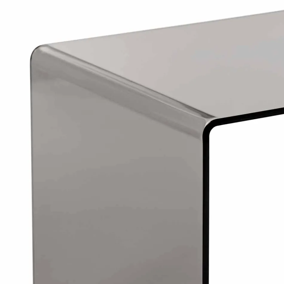 Tavolino fumé design moderno 50x50cm Terry Big, made in Italy Viadurini