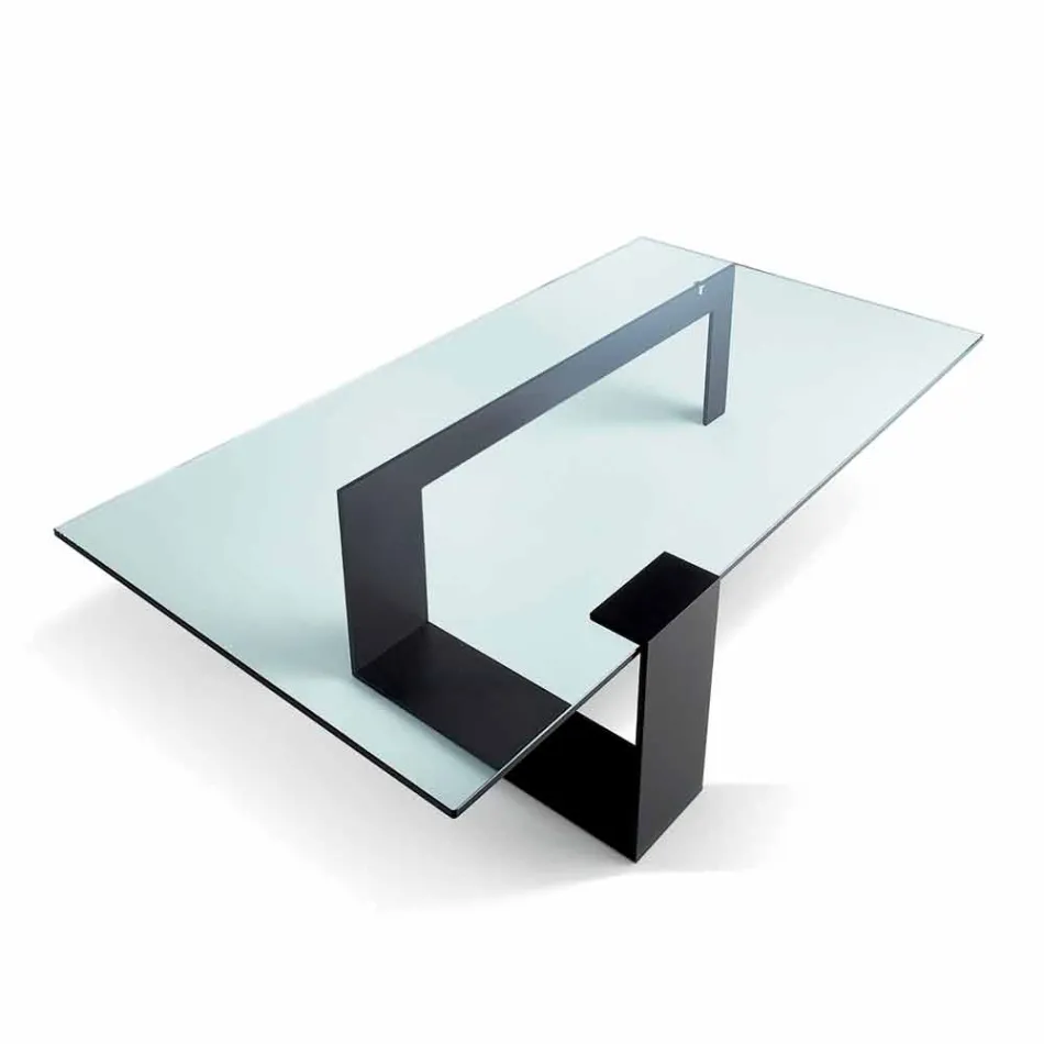 Tavolino in Vetro Extrachiaro da Salotto di Design Moderno Made in Italy – Scoby Viadurini
