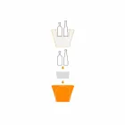 Tavolino Luminoso con Spumantiera, Design da Esterno o Interno - Lily by Myyour Viadurini