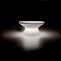 Tavolino Luminoso da Esterno in Polietilene e HPL Bianco Made in Italy - Desmond