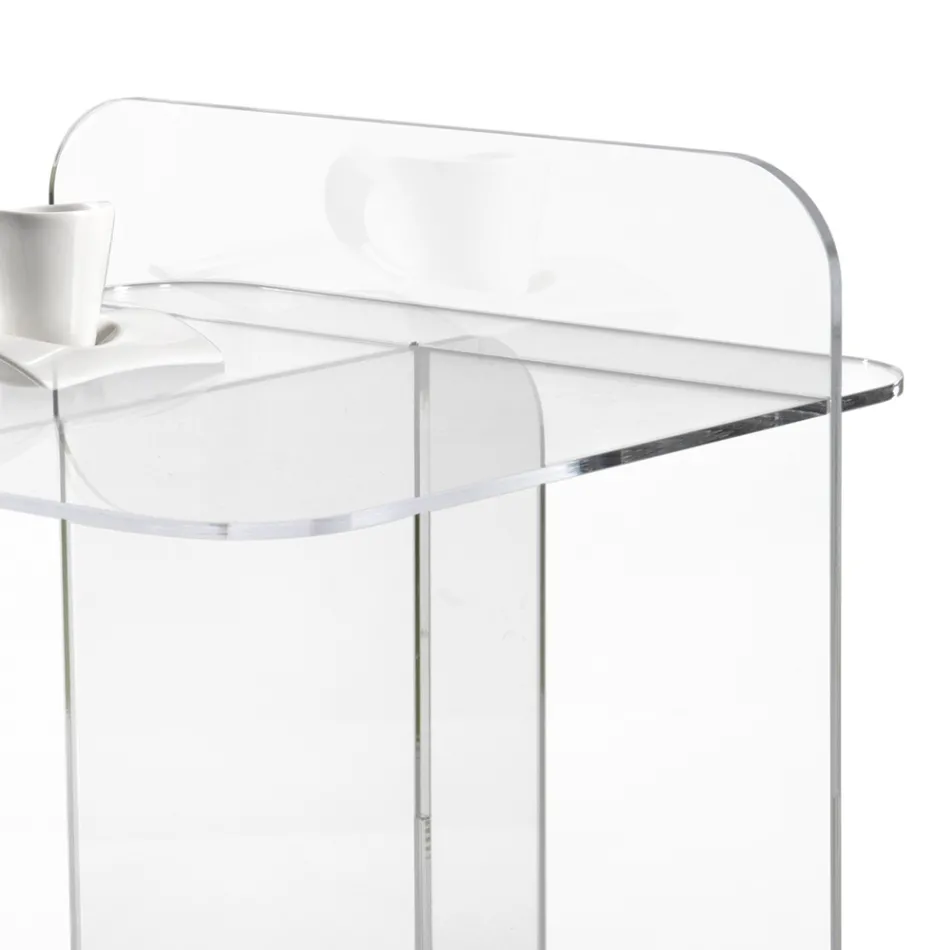 Tavolino Moderno da Soggiorno in Plexiglass Made in Italy - Ariel Viadurini