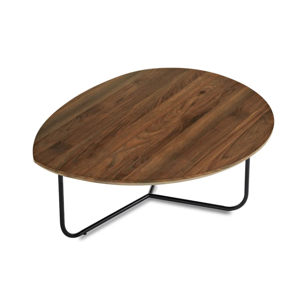 Tavolino Moderno in Mdf e Metallo Verniciato in Diverse Finiture - Relia Viadurini