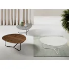 Tavolino Moderno in Mdf e Metallo Verniciato in Diverse Finiture - Relia Viadurini