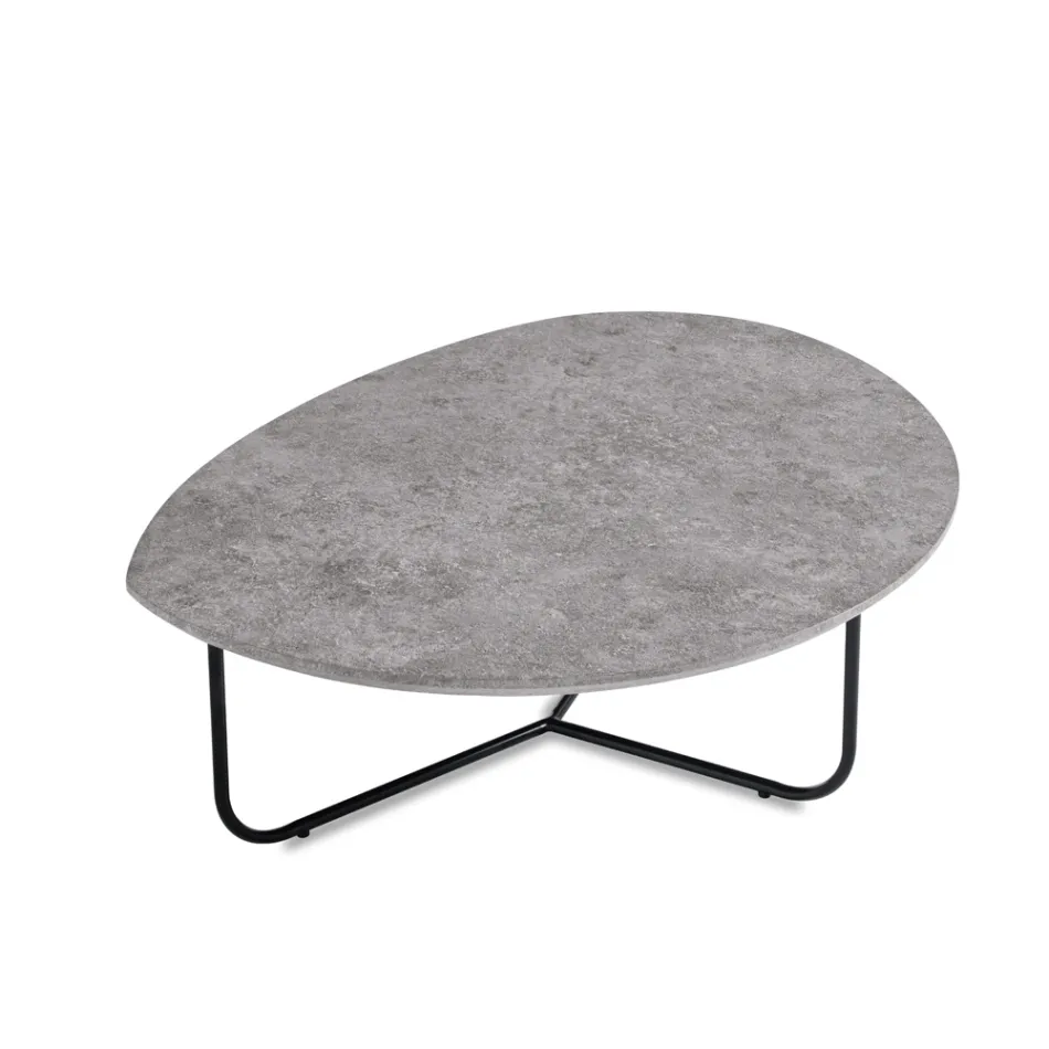 Tavolino Moderno in Mdf e Metallo Verniciato in Diverse Finiture - Relia Viadurini
