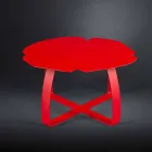 Tavolino moderno in metallo tagliato a laser forma di fiore Andy Viadurini