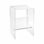 Tavolino moderno in plexyglass L50 x H76 x P40 cm  Aza, made in Italy Viadurini