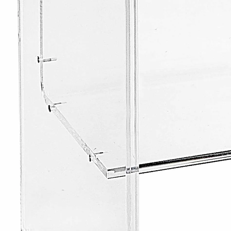 Tavolino moderno in plexyglass L50 x H76 x P40 cm  Aza, made in Italy Viadurini