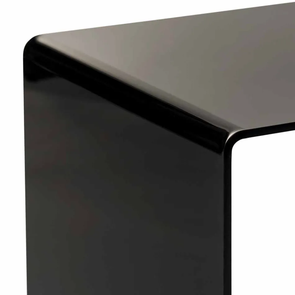 Tavolino nero design moderno 50x50cm Terry Big, made in Italy Viadurini