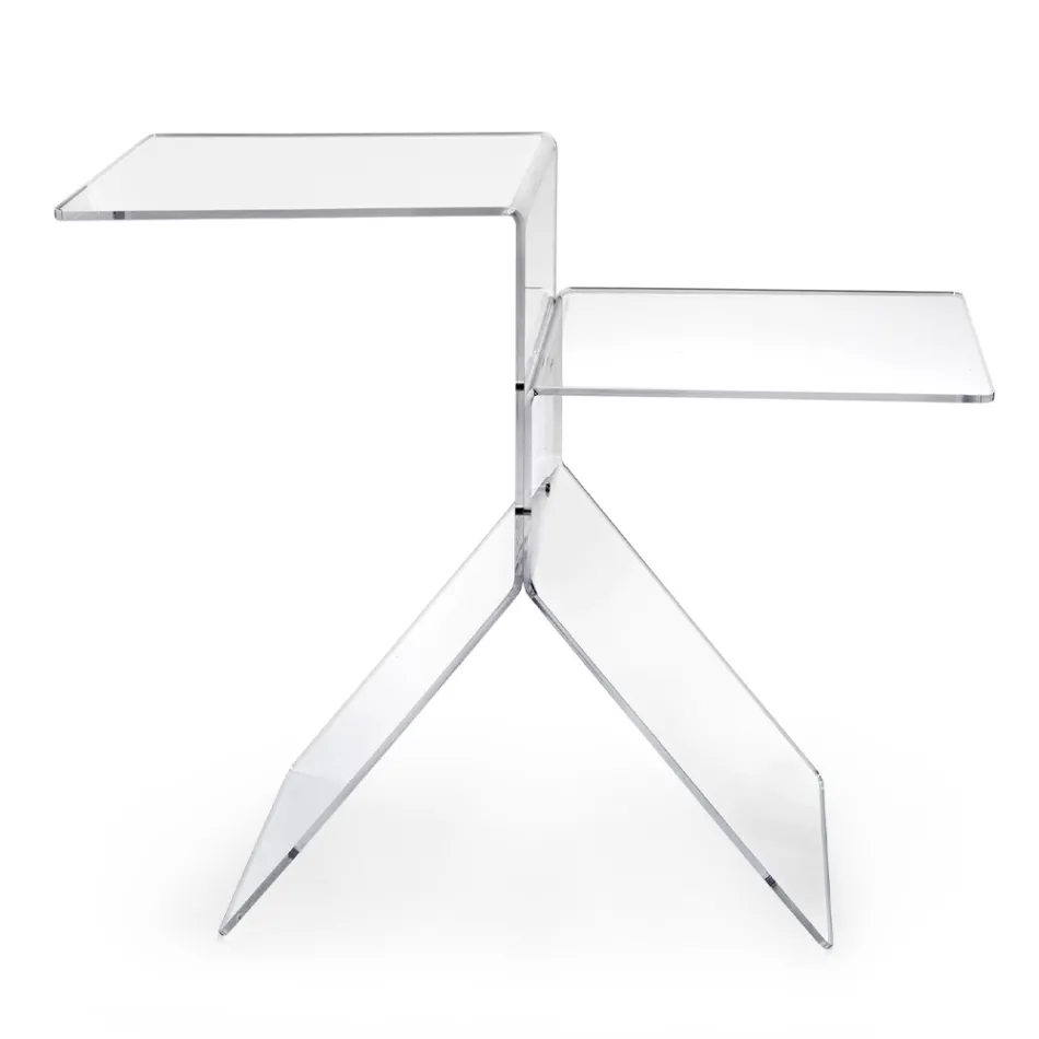 Tavolino Plexiglass Trasparente Colorato da Salotto Made in Italy - Kamon Viadurini