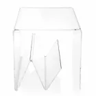 Tavolino / porta riviste design moderno, in plexiglass Cavour Viadurini