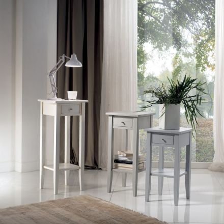 Tavolino Quadrato con Ripiano Quadrato in Diverse Altezze Made in Italy - Apus Viadurini