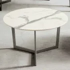 Tavolino Rotondo da Salotto con Piano in Hpl Realizzato in Italia - Mina Viadurini