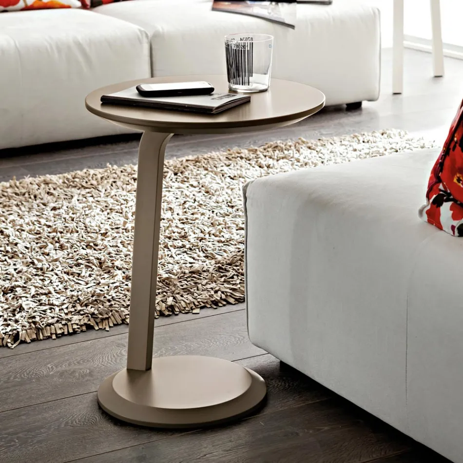 Tavolino Salotto in MDF laccato con Struttura in Legno Massello Made in Italy - Tobiko Viadurini