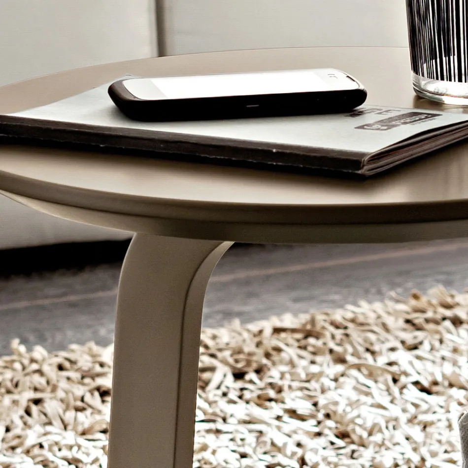 Tavolino Salotto in MDF laccato con Struttura in Legno Massello Made in Italy - Tobiko Viadurini