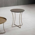 Tavolino Salotto in Metallo Verniciato con Piano in Hpl Made in Italy - Numbo