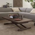 Tavolino Salotto Trasformabile in Metallo e Legno Made in Italy - Veneris