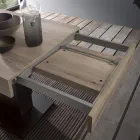 Tavolino Trasformabile in Tavolo da Pranzo in Legno Made in Italy - Polar Viadurini