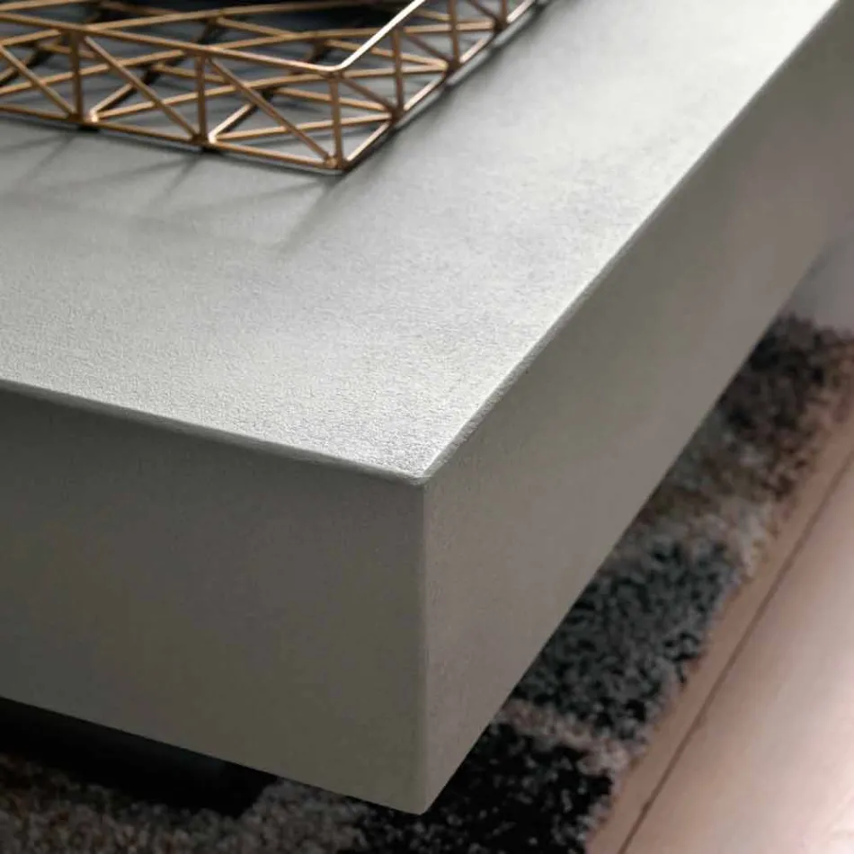 Tavolino Trasformabile Moderno con Piano Effetto Malta Made in Italy - Patroclo Viadurini