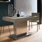 Tavolino Trasformabile Moderno con Piano Effetto Malta Made in Italy - Salomon Viadurini