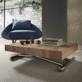 Tavolino Trasformabile Moderno in Legno e Metallo, Made in Italy - Spirit