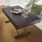 Tavolino Trasformabile Moderno in Metallo e Legno Made in Italy - Universe Viadurini