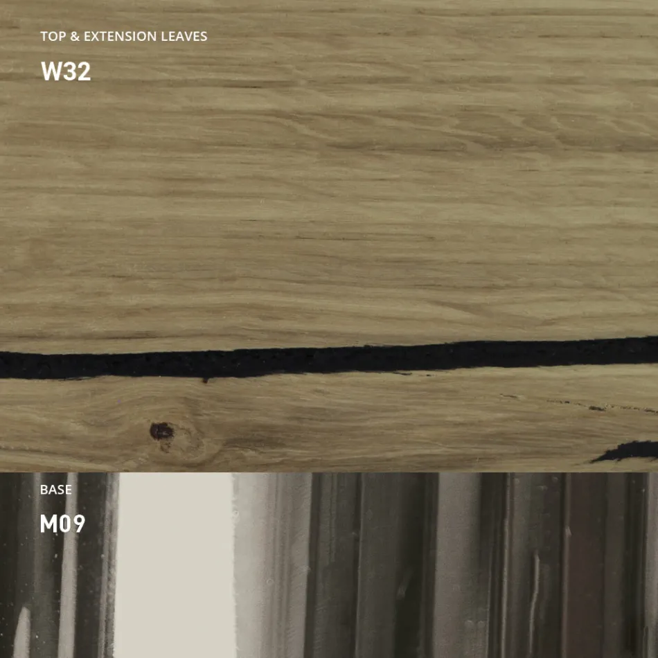 Tavolino Trasformabile Moderno in Metallo e Legno Made in Italy - Universe Viadurini