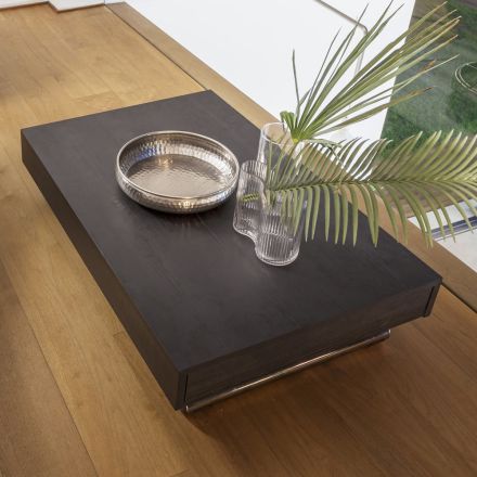 Tavolino Trasformabile Moderno in Metallo e Legno Made in Italy - Universe Viadurini