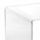 Tavolino trasparente design moderno 50x50cm Terry Big, made in Italy Viadurini