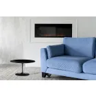 Tavolino Tulip Eero Saarinen H 39 Ovale in Laminato Liquido Nero Made in Italy - Scarlet Viadurini