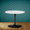 Tavolino Tulip Eero Saarinen H 41 in Ceramica Morpheus Made in Italy - Scarlet