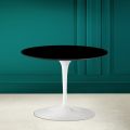 Tavolino Tulip Eero Saarinen H 41 in Ceramica Nero Assoluto Made in Italy - Scarlet