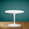 Tavolino Tulip Eero Saarinen H 41 in Ceramica Rem Made in Italy - Scarlet