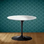 Tavolino Tulip Eero Saarinen H 41 in Ceramica Salina Made in Italy - Scarlet Viadurini