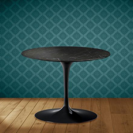 Tavolino Tulip Eero Saarinen H 41 in Ceramica Somnia Made in Italy - Scarlet Viadurini