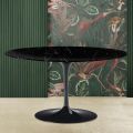 Tavolino Tulip Eero Saarinen H 41 in Marmo Nero Marquinia Made in Italy - Scarlet
