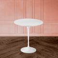Tavolino Tulip Eero Saarinen H 52 in Laminato Liquido Bianco Made in Italy - Scarlet