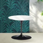 Tavolino Tulip Saarinen H 39 cm in Ceramica Florim Bianco Lucido - Scarlet Viadurini