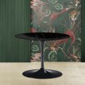 Tavolino Tulip Saarinen H 39 Ovale in Marmo Nero MArquinia Realizzato in Italia - Scarlet