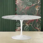 Tavolino Tulip Saarinen H 41 con Piano in Marmo Arabescato Realizzato in Italia Viadurini